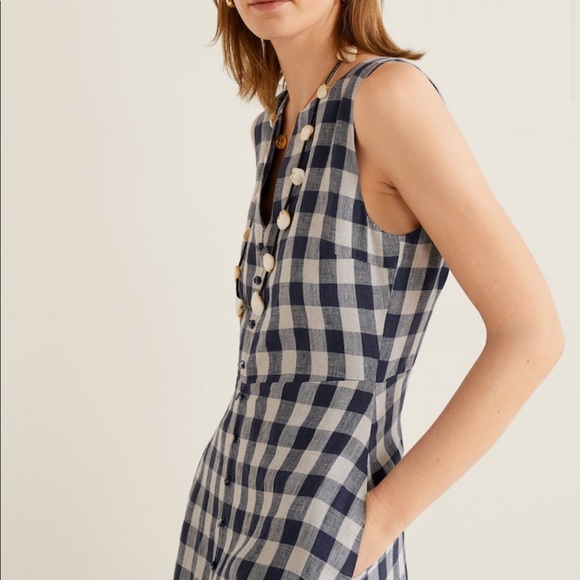 Mango summer Vichy check dress - Picture 3 of 8